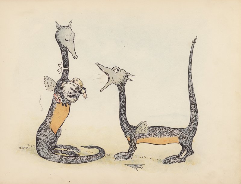 Illustration for Little Twin Dragons by Sophia Rosamond Praeger