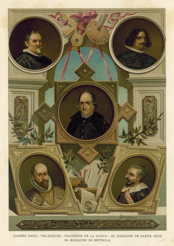 Famous Spanish historical figures of the 17th Century by Spanish School