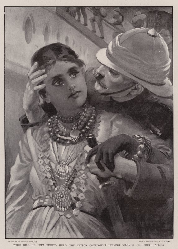 The Girl He Left Behind Him, the Ceylon Contingent leaving Colombo for South Africa by St. George Hare