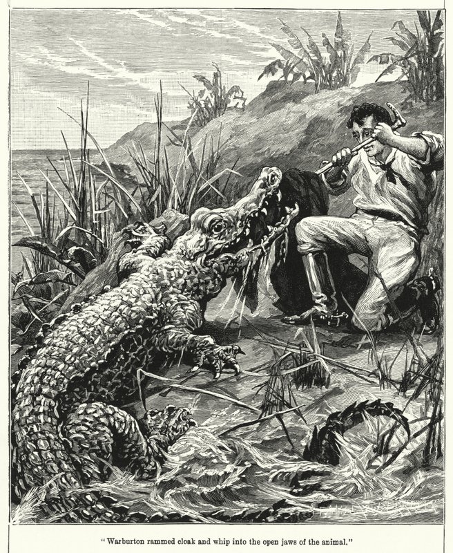 Warburton rammed cloak and whip into the open jaws of the animal by after Stanley Berkeley