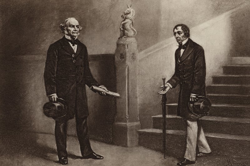Gladstone and Disraeli, Beaconsfield by Stephen James (after) Ferris
