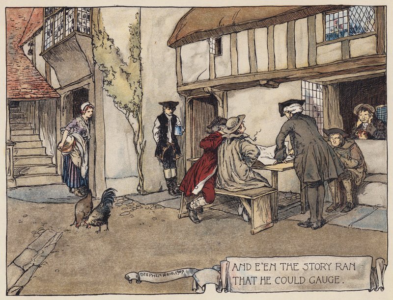 Illustration for The Deserted Village by Oliver Goldsmith by Stephen Reid