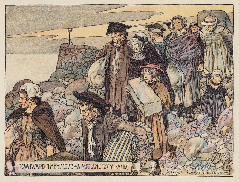 Illustration for The Deserted Village by Oliver Goldsmith by Stephen Reid
