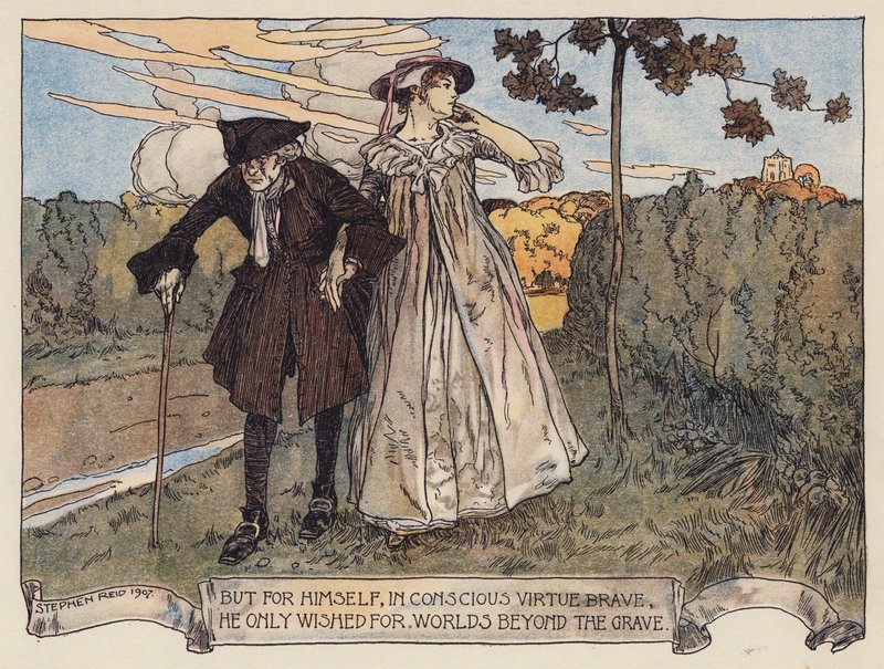 Illustration for The Deserted Village by Oliver Goldsmith by Stephen Reid