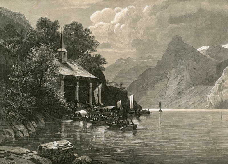 Tells Chapel on the Tellenplatte, Bay of Uri by Swiss School