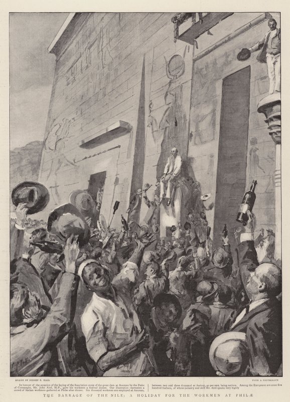 The Barrage of the Nile, a Holiday for the Workmen at Philae by Sydney Prior Hall