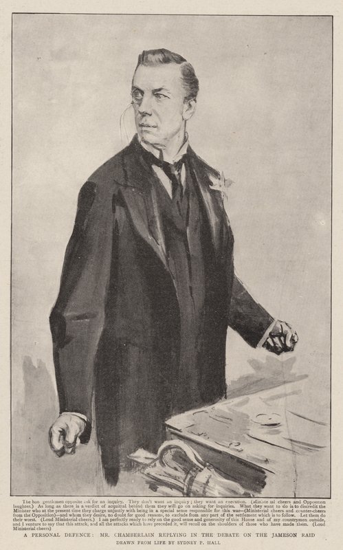 A Personal Defence, Mr Chamberlain Replying in the Debate on the Jameson Raid by Sydney Prior Hall