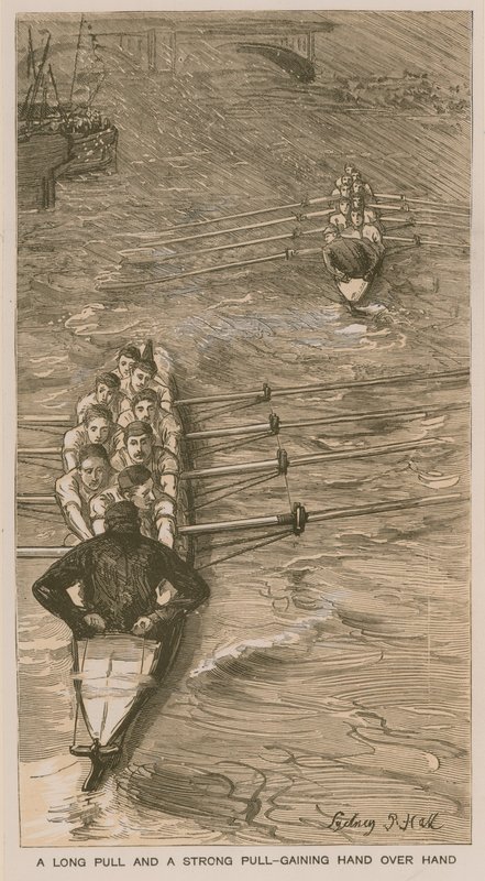 Reminiscences of an Oxford and Cambridge Boat Race: A long pull and a strong pull - gaining hand over hand by Sydney Prior Hall