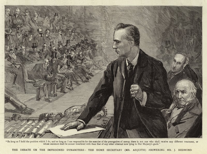 The Debate on the Imprisoned Dynamiters, the Home Secretary answering Mr J Redmond by Sydney Prior Hall