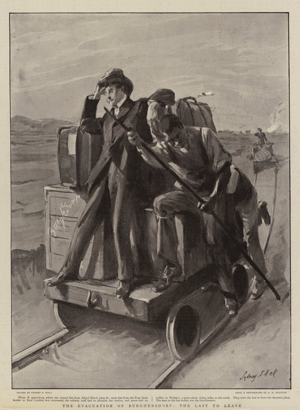 The Evacuation of Burghersdorp, the Last to Leave by Sydney Prior Hall