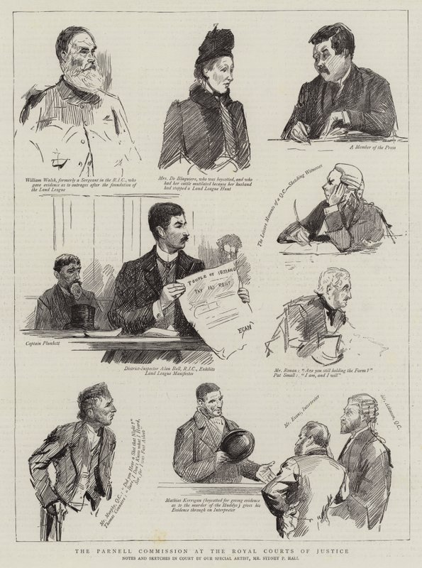 The Parnell Commission at the Royal Courts of Justice by Sydney Prior Hall