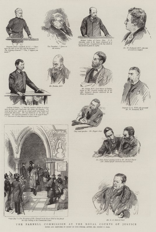 The Parnell Commission at the Royal Courts of Justice by Sydney Prior Hall
