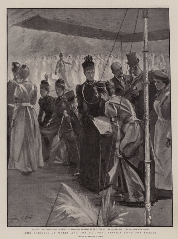 The Princess of Wales and the National Pension Fund for Nurses by Sydney Prior Hall