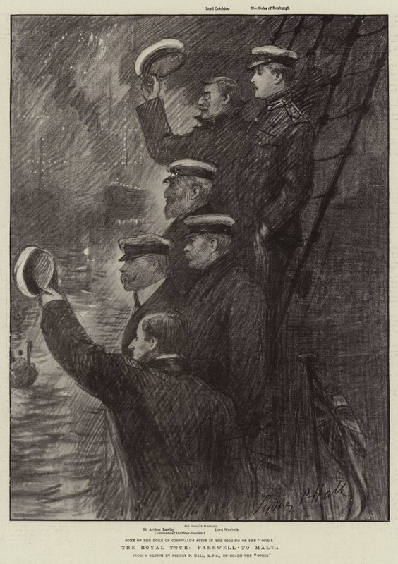 The Royal Tour, Farewell to Malta by Sydney Prior Hall