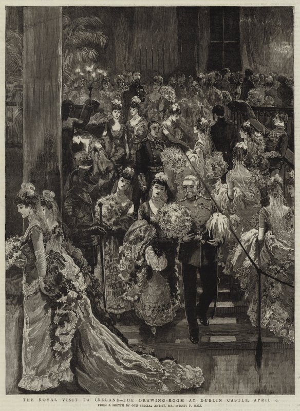 The Royal Visit to Ireland, the Drawing-Room at Dublin Castle, 9 April by Sydney Prior Hall