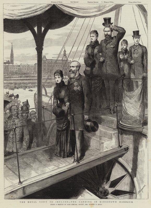 The Royal Visit to Ireland, the Landing in Kingstown Harbour by Sydney Prior Hall