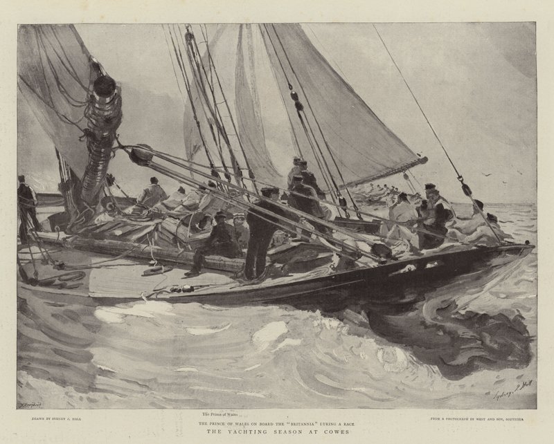 The Yachting Season at Cowes by Sydney Prior Hall