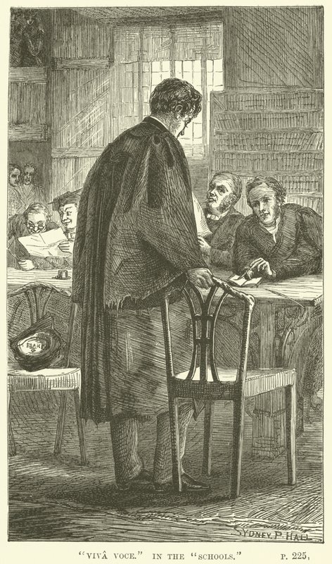 Illustration for Tom Brown at Oxford by Thomas Hughes by Sydney Prior after Hall