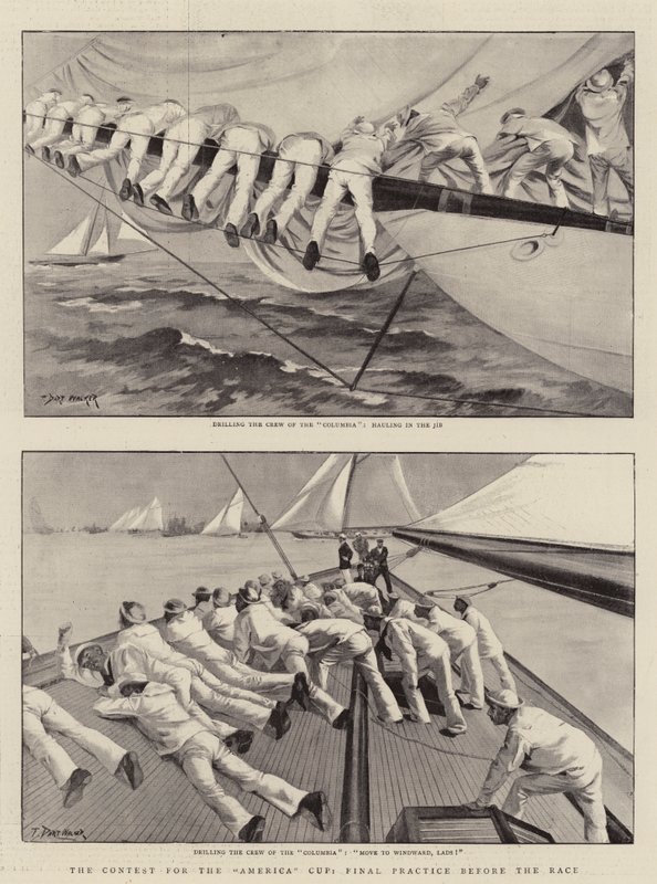 The Contest for the America Cup, Final Practice before the Race by T. Dart Walker