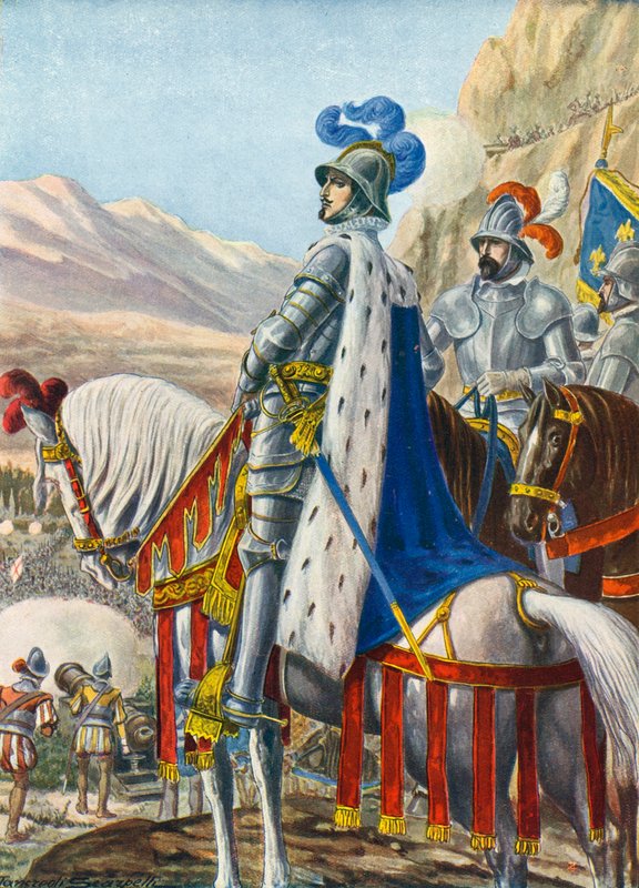 King Francis I of France Surveying the Alps on 15 August 1515 by Tancredi Scarpelli