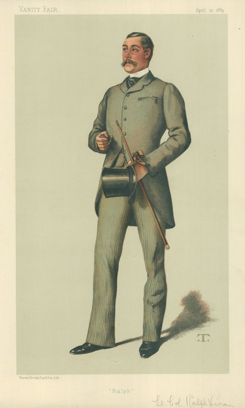 Lieutenant-Colonel Ralph Vivian, Vanity Fair Cartoon by Theobald Chartran