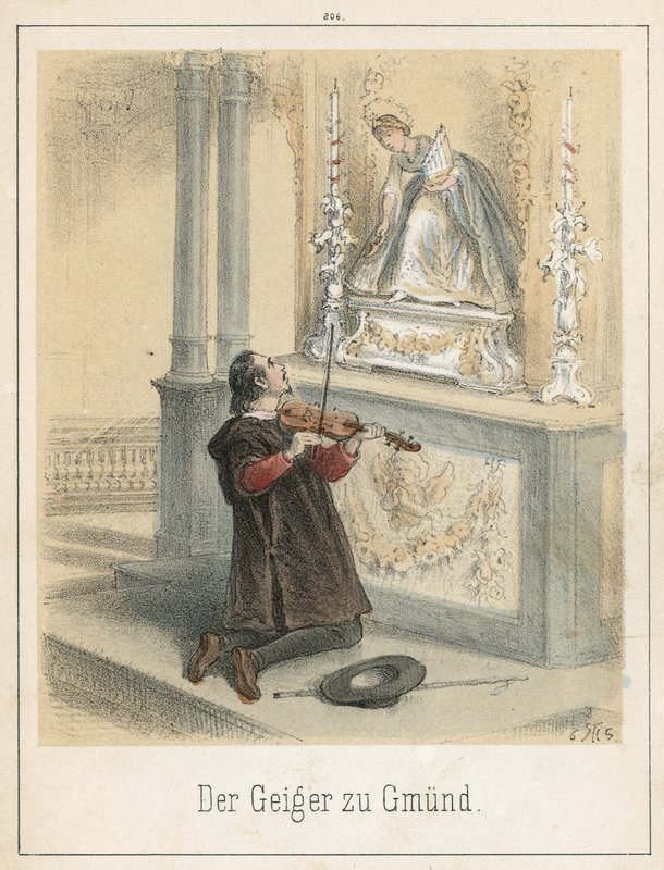 The Fiddler of Gmund by Theodor Hosemann