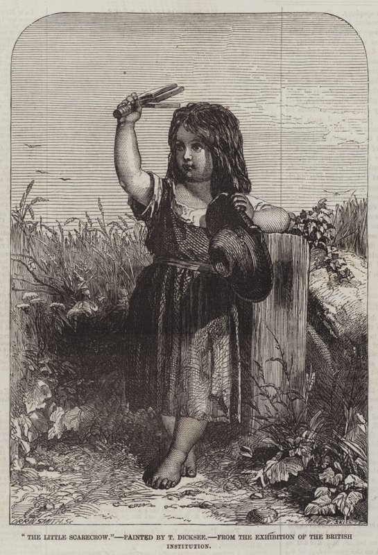The Little Scarecrow, from the Exhibition of the British Institution by Thomas Francis Dicksee