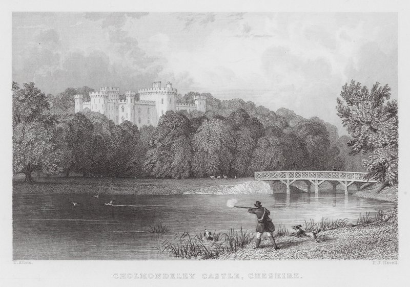 Cholmondeley Castle, Cheshire by Thomas (after) Allom