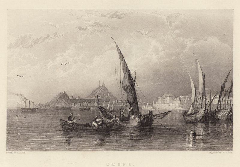 Corfu by Thomas (after) Allom