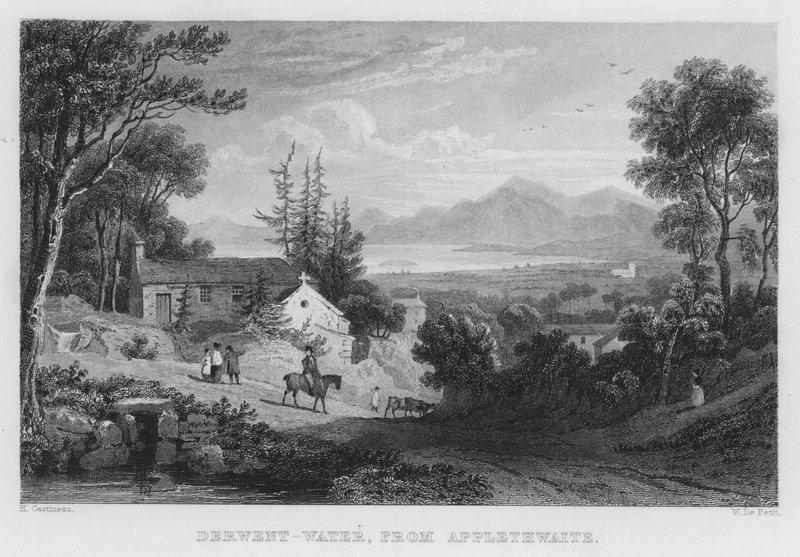 Derwent Water, from Applethwaite by Thomas (after) Allom