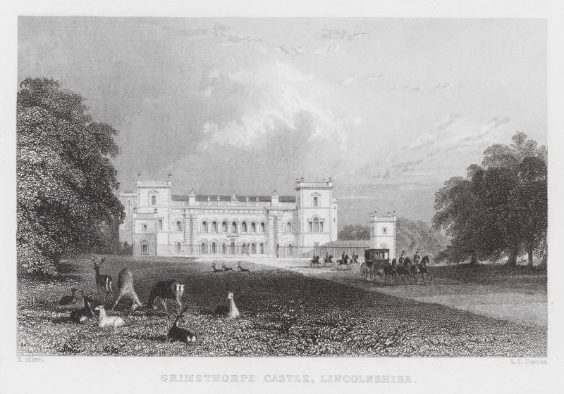 Grimsthorpe Castle, Lincolnshire by Thomas (after) Allom