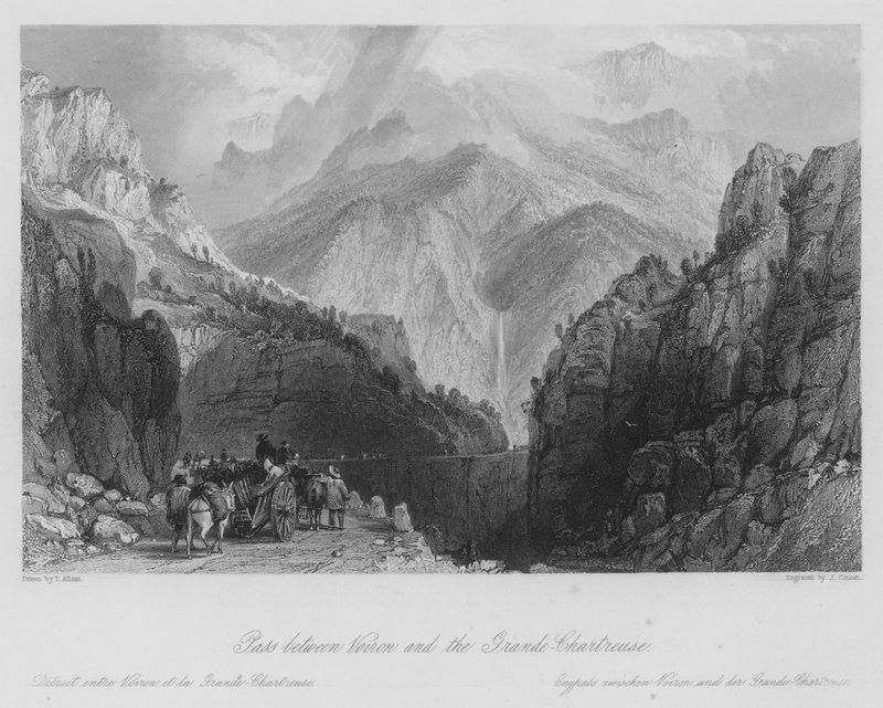 Pass Between Voiron and the Grande-Chartreuse by Thomas (after) Allom