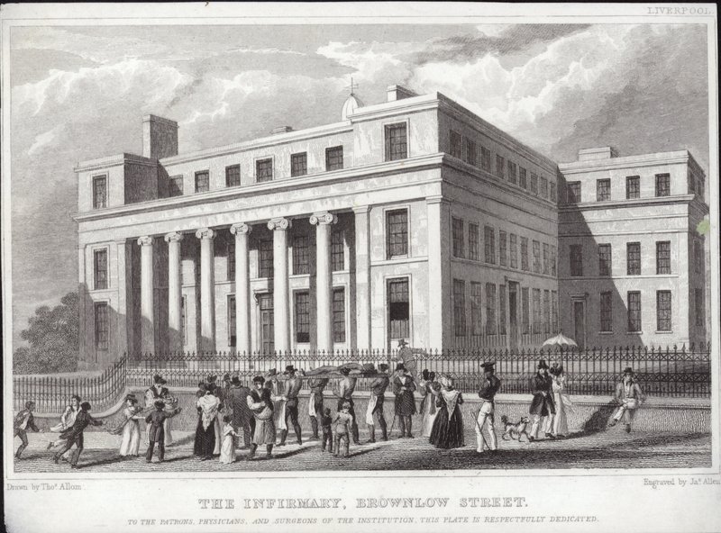 Liverpool Infirmary, Brownlow Street by Thomas Allom