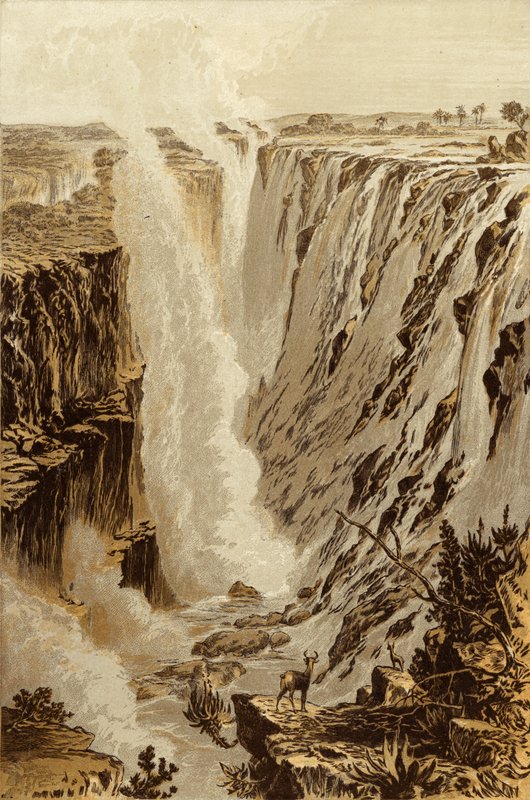 The Victoria Falls, Zambesi, from the East End of the Chasm by Thomas Baines