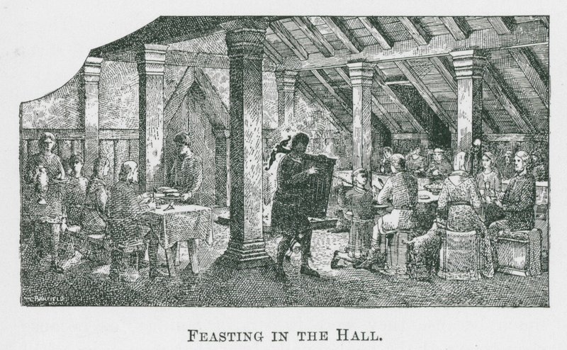 Feasting in the Hall by Thomas Charles Barfield