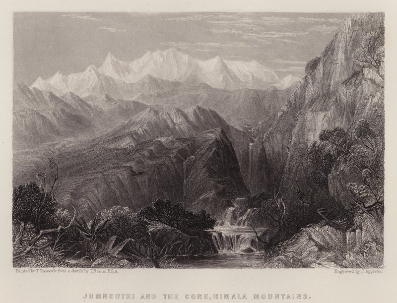 Jumnoutri and the Cone, Himala Mountains by Thomas Creswick