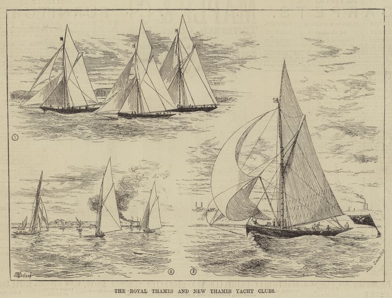The Royal Thames and New Thames Yacht Clubs by Thomas Harrington Wilson