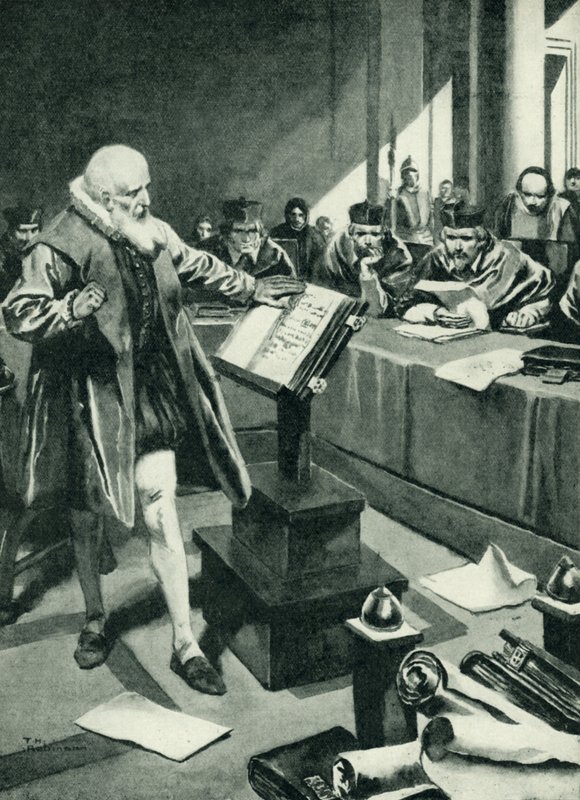Galileo Appears Before the Cardinals by Thomas Heath Robinson