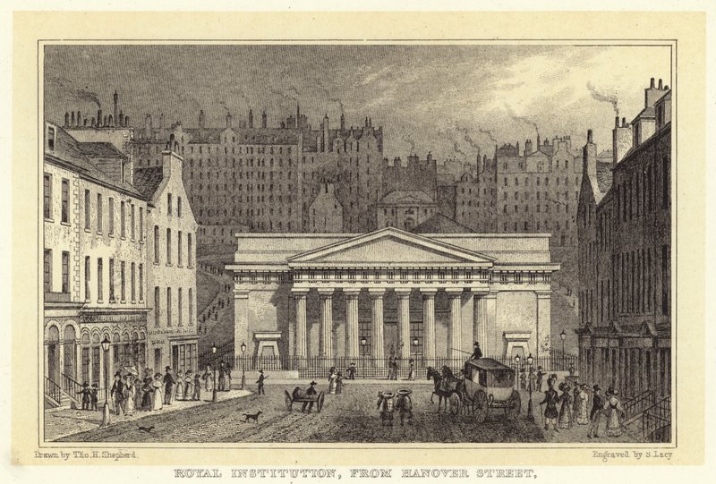 Royal Institution, from Hanover Street by Thomas Hosmer (after) Shepherd