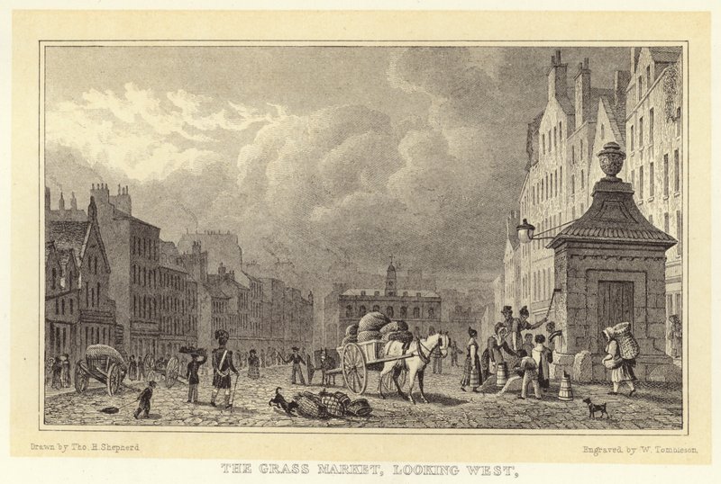 The Grass Market, Looking West by Thomas Hosmer (after) Shepherd