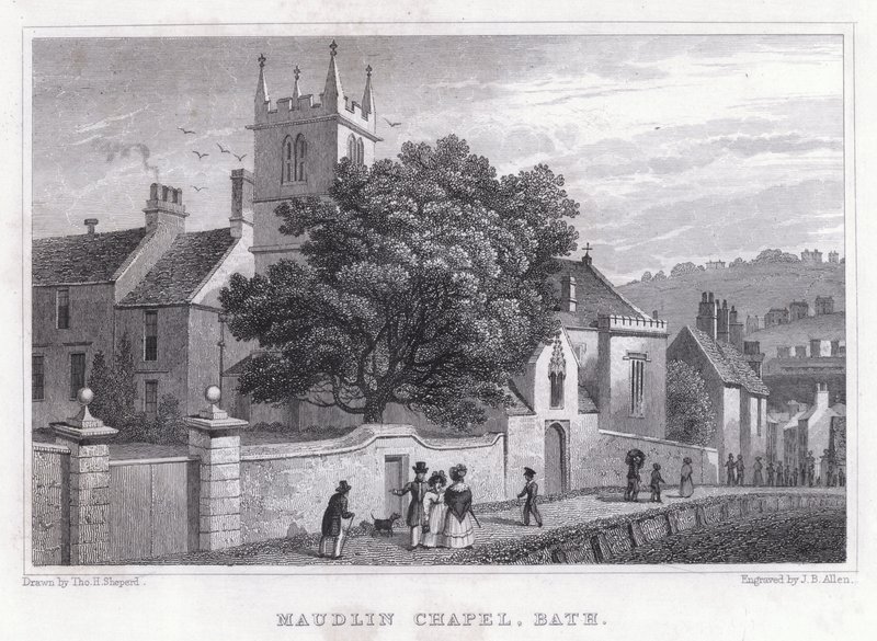 Maudlin Chapel, Bath by Thomas Hosmer Shepherd