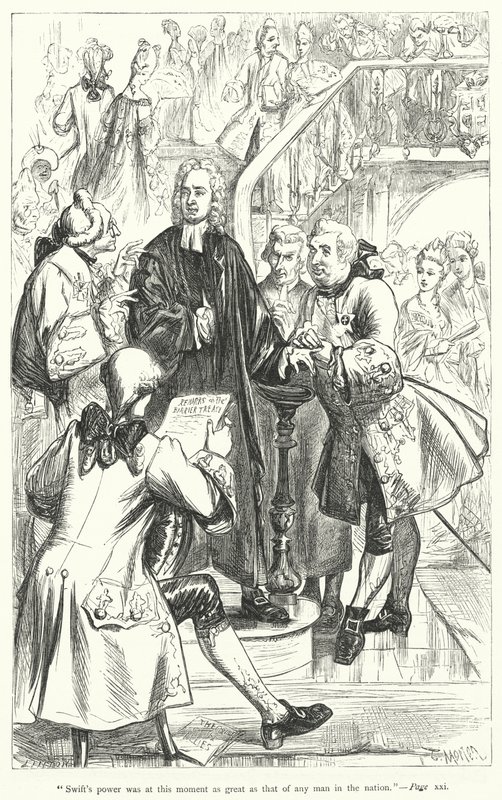Illustration for life of Jonathan Swift by Thomas Morten