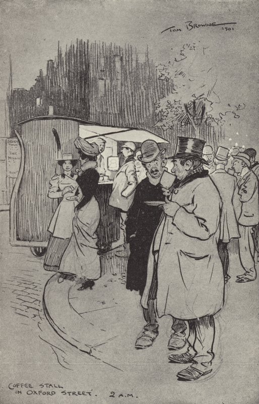 Coffee Stall in Oxford Street, 2 AM by Tom Browne
