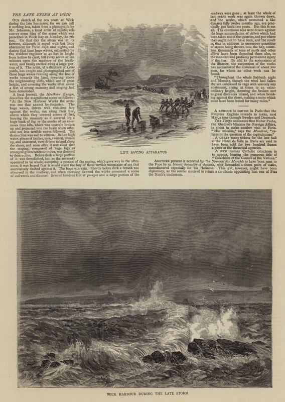 The Late Storm at Wick by Walter William May