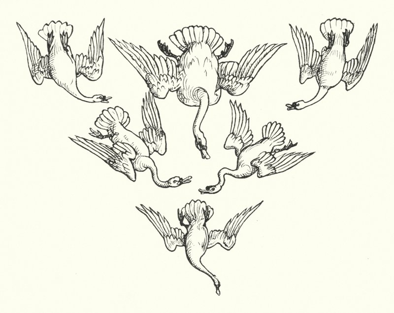 The Six Swans by Walter (after) Crane