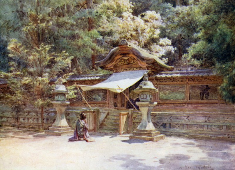 Temple Fence and Gate, Higashi Otani, Kyoto by Walter Frederick Roofe Tyndale
