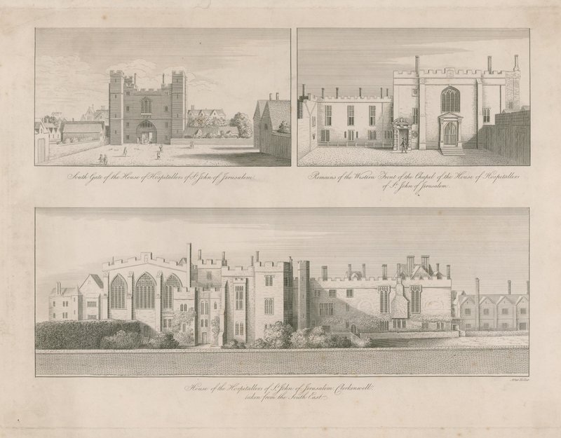 House of the Hospitallers of St John of Jerusalem, Clerkenwell by Wenceslaus Hollar