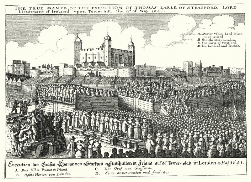 The Execution of Thomas Wentworth, 1st Earl of Strafford, 1641 by Wenceslaus Hollar