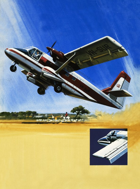 Twin-Engined Nomad Short Take-Off Plane by Wilf (20th century) Hardy