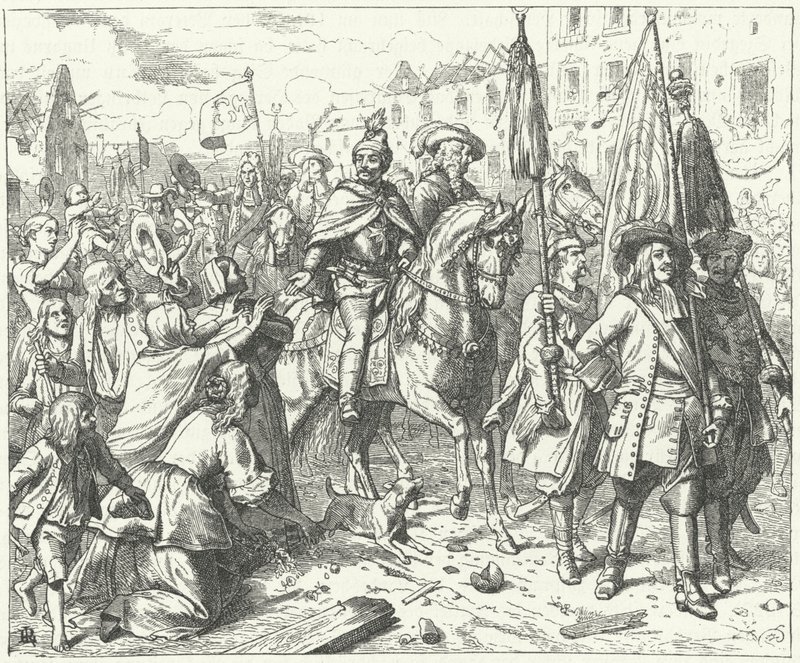 The liberators of Vienna entering the city, 1683 by Wilhelm Camphausen